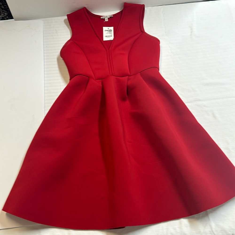 Brand new flame red dress with tags on